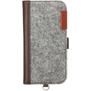 iPhone 16用 フリップカバー [フェルト/グレー] PGA