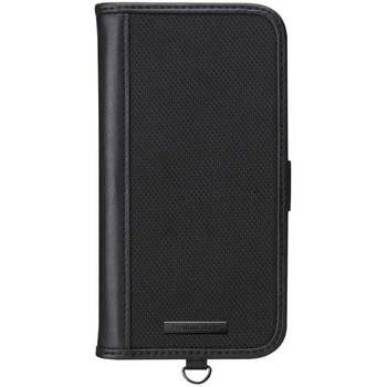 iPhone 16用 フリップカバー [ナイロンメッシュ調/ブラック] PGA