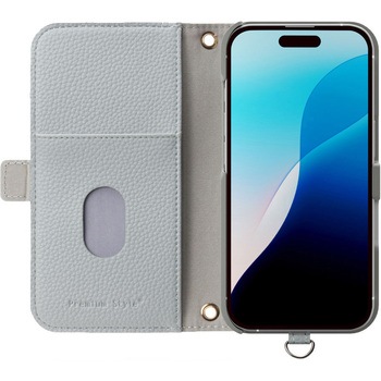iPhone 16用 ダブルフリップカバー [グレー] PGA