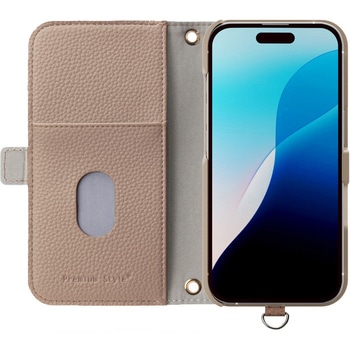 iPhone 16用 ダブルフリップカバー [ベージュ] - PGA