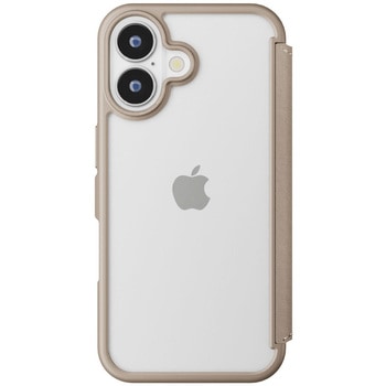 iPhone 16用 ガラスフリップケース [ベージュ] PGA