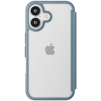 iPhone 16用 ガラスフリップケース [ブルー] PGA