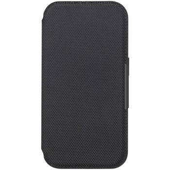 iPhone 16用 ガラスフリップケース [ナイロンメッシュ調/ブラック] PGA