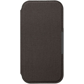 iPhone 16用 ガラスフリップケース [キャンバス/チャコールグレー] PGA