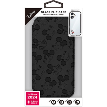 iPhone 16用 ガラスフリップケース [ミッキーマウス] PGA