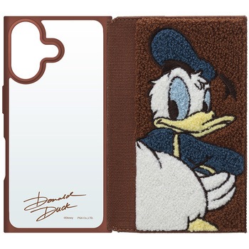 iPhone 16用 クリアフリップケース [ドナルドダック] PGA