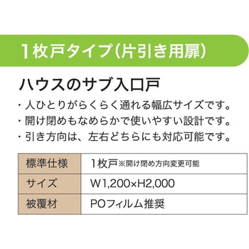 アルミドア 1枚戸タイプ - イノチオアグリ株式会社