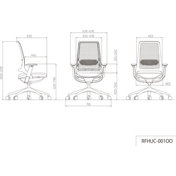ハグ チェア 可動肘 ランバー付き アール・エフ・ヤマカワ