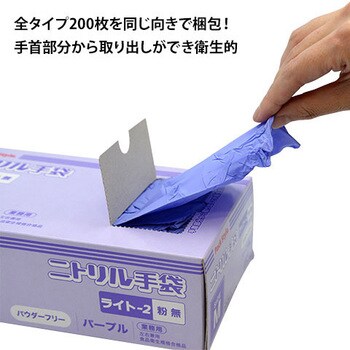 粉無 S ニトリルライト-2 200枚入 1箱(200枚) パックスタイル 【通販