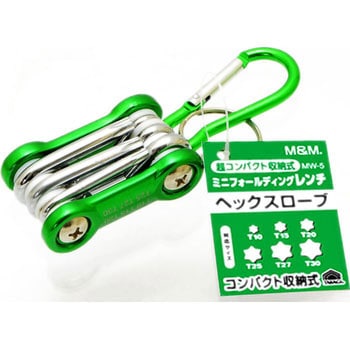 ミニフォールディングレンチ ヘックスローブ M&M