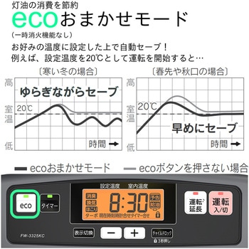 石油ファンヒーター KCタイプ 木造9畳まで/コンクリート12畳まで FW-3325KC(W) ダイニチ工業