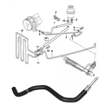 BMW M54 パワーステリングサーバーホース BRIDGES