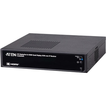 HDMI&DisplayPortクアッドディスプレイIP-KVMレシーバー(4K&マルチビューア&仮想マシン対応) ATEN