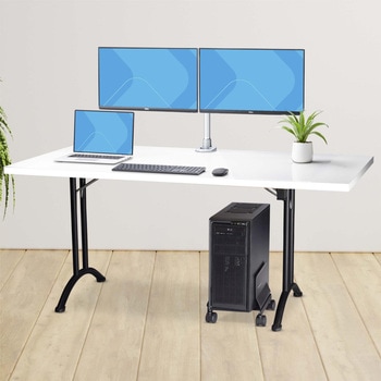CPUスタンド/ストッパー付きキャスター付属/調整幅132～220mm/耐荷重21kg/デスクトップPCカート/タワー型パソコン フロアスタンド StarTech.com