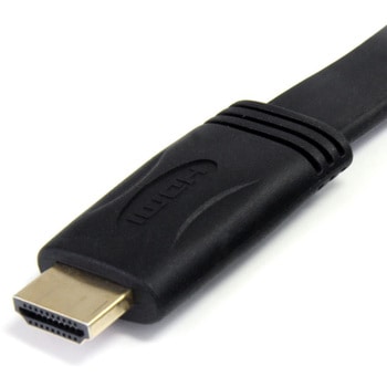 HDMI 1.4 ケーブル/5m/フラットタイプ/イーサネット対応/High Speed HDMI&reg；/オス-オス/ブラック/ウルトラHD UHD モニターケーブル StarTech.com