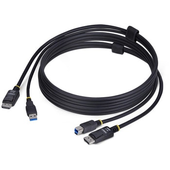 KVMケーブル/1.8m/DisplayPort 1.2 & USB 3.0 Type-A - Type-B 5Gbps/4K60Hz/PC パソコン自動切替器用 多機種対応ケーブル - StarTech.com