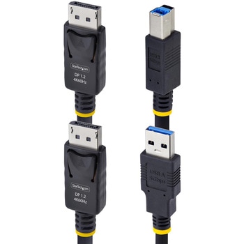 KVMケーブル/1.8m/DisplayPort 1.2 & USB 3.0 Type-A - Type-B 5Gbps/4K60Hz/PC パソコン自動切替器用 多機種対応ケーブル - StarTech.com