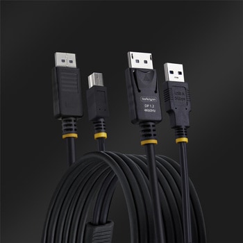 KVMケーブル/1.8m/DisplayPort 1.2 & USB 3.0 Type-A - Type-B 5Gbps/4K60Hz/PC パソコン自動切替器用 多機種対応ケーブル - StarTech.com