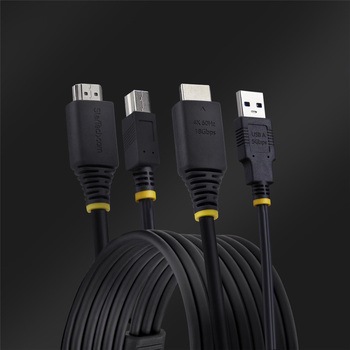KVMケーブル/1.8m/HDMI & USB 3.0 Type-A - Type-B 5Gbps/4K60Hz/PC パソコン自動切替器用ケーブル StarTech.com