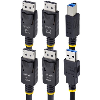 KVMケーブル/1.8m/デュアルDisplayPort 1.2 + USB 5Gbps Type-A & Type-B/4K60Hz/2画面対応 PC パソコン切替器用 多機種対応ケーブル - StarTech.com