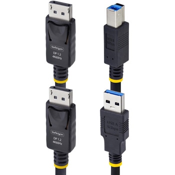 KVMケーブル/3m/DisplayPort 1.2 & USB 3.0 Type-A - Type-B 5Gbps/4K60Hz/PC パソコン自動切替器用 多機種対応ケーブル StarTech.com