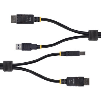 KVMケーブル/3m/DisplayPort 1.2 & USB 3.0 Type-A - Type-B 5Gbps/4K60Hz/PC パソコン自動切替器用 多機種対応ケーブル StarTech.com