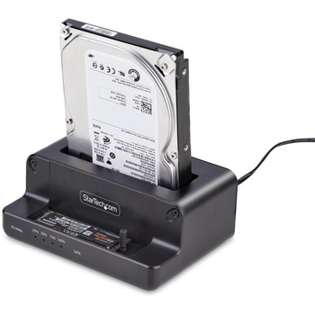 M.2 NVMe - HDD/SSDデュプリケーター/デュアルベイ 双方向コピー機能/2.5/3.5インチSATA対応/高速転送 最大27GB/分/SSD クローン機 ドライブドック スタンド StarTech.com