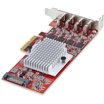 PCI Express拡張カード/PCIe 3.0 x4/4ポート USB Type-C 3.2 Gen 2/最大各10Gbps/ロープロファイル/各種OS/インターフェースボード - StarTech.com