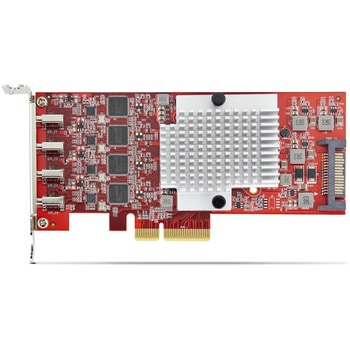 PCI Express拡張カード/PCIe 3.0 x4/4ポート USB Type-C 3.2 Gen 2/最大各10Gbps/ロープロファイル/各種OS/インターフェースボード - StarTech.com