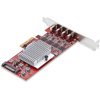 PCI Express拡張カード/PCIe 3.0 x4/4ポート USB Type-C 3.2 Gen 2/最大各10Gbps/標準プロファイル/各種OS/インターフェースボード StarTech.com