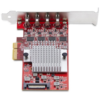 PCI Express拡張カード/PCIe 3.0 x4/4ポート USB Type-C 3.2 Gen 2/最大各10Gbps/標準プロファイル/各種OS/インターフェースボード StarTech.com