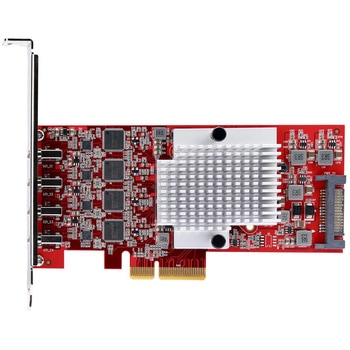PCI Express拡張カード/PCIe 3.0 x4/4ポート USB Type-C 3.2 Gen 2/最大各10Gbps/標準プロファイル/各種OS/インターフェースボード StarTech.com