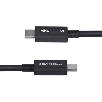 Thunderbolt 5ケーブル/1m/8K60Hz/80Gbps 最大120Gbps/240W PD/Thunderbolt 4認証品/USB-C/4互換/ブラック/高速データ転送 映像出力 - StarTech.com