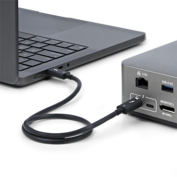 Thunderbolt 5ケーブル/1m/8K60Hz/80Gbps 最大120Gbps/240W PD/Thunderbolt 4認証品/USB-C/4互換/ブラック/高速データ転送 映像出力 - StarTech.com