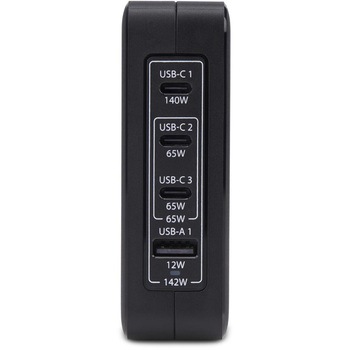 USB充電器/4ポート(3 USB-C +1 USB-A)/最大140W/PD 3.1対応/GaN採用/海外対応プラグ付属/急速充電 Type-C AC電源アダプター/MacBook、Dell XPS、Inspiron対応 StarTech.com