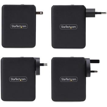 USB充電器/4ポート(3 USB-C +1 USB-A)/最大140W/PD 3.1対応/GaN採用/海外対応プラグ付属/急速充電 Type-C AC電源アダプター/MacBook、Dell XPS、Inspiron対応 StarTech.com