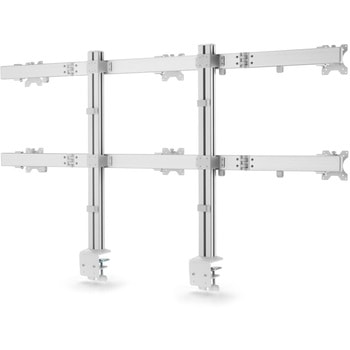 モニターアーム/Cクランプ グロメット固定式/6画面/最大32インチ/耐荷重各8kg/VESA対応/クロスバー/高さ角度調整/PC パソコン ディスプレイアーム StarTech.com