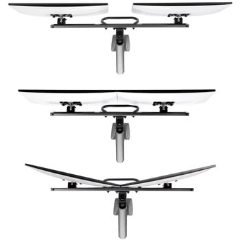 モニターアーム/Cクランプ固定式/2画面/最大27インチ/耐荷重15kg/VESA対応/クロスバー/高さ角度調整/PC パソコン ディスプレイアーム StarTech.com