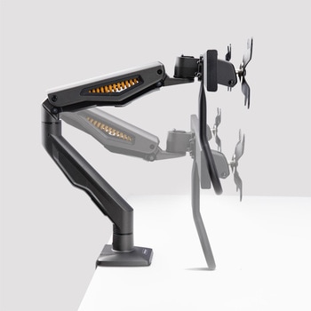 モニターアーム/Cクランプ固定式/2画面/最大27インチ/耐荷重15kg/VESA対応/クロスバー/高さ角度調整/PC パソコン ディスプレイアーム StarTech.com