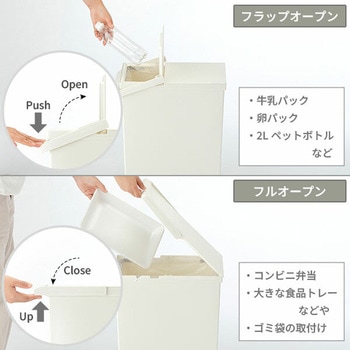 ダストボックス ゴミ箱 SOLOW ソロウ レバーオープン 30L リス