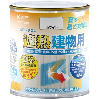 水性シリコン遮熱建物用(つやあり) 水性外かべ用塗料 遮熱効果あり! カンペハピオ
