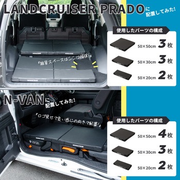 車中泊組み合わせマット セルタン