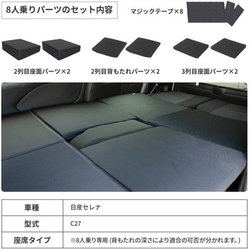 車中泊座席シートフラットマット セルタン