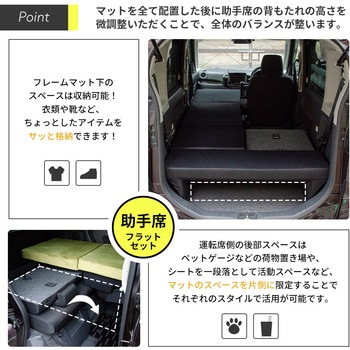 車中泊座席シートフラットマット セルタン