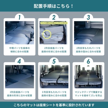 車中泊座席シートフラットマット セルタン