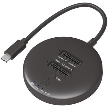 クローン対応 USB 20Gbps M.2 NVMe SSDスタンド 2スロット アイネックス