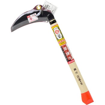 鋼付 片刃厚鎌三日月型 オレンジ柄 菊堂