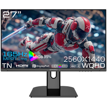 ディスプレイ27型/2560×1440/HDMI×2、DP×2/ブラック/スピーカー有/2年保証 - JAPANNEXT