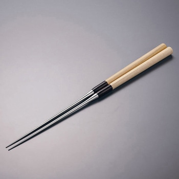 極上白木柄 盛箸(積層強化木柄付)165mm TKG
