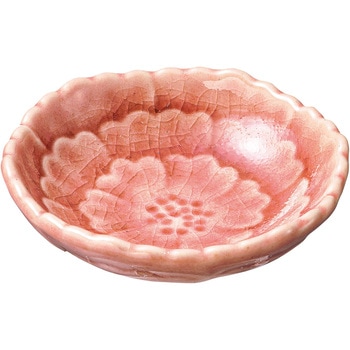 ピンク貫入ボタン豆皿 TKG